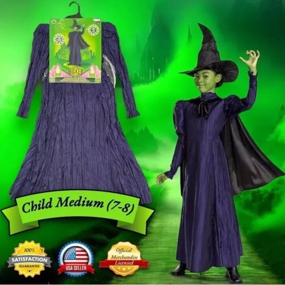 Kids Witch Costume - Purple